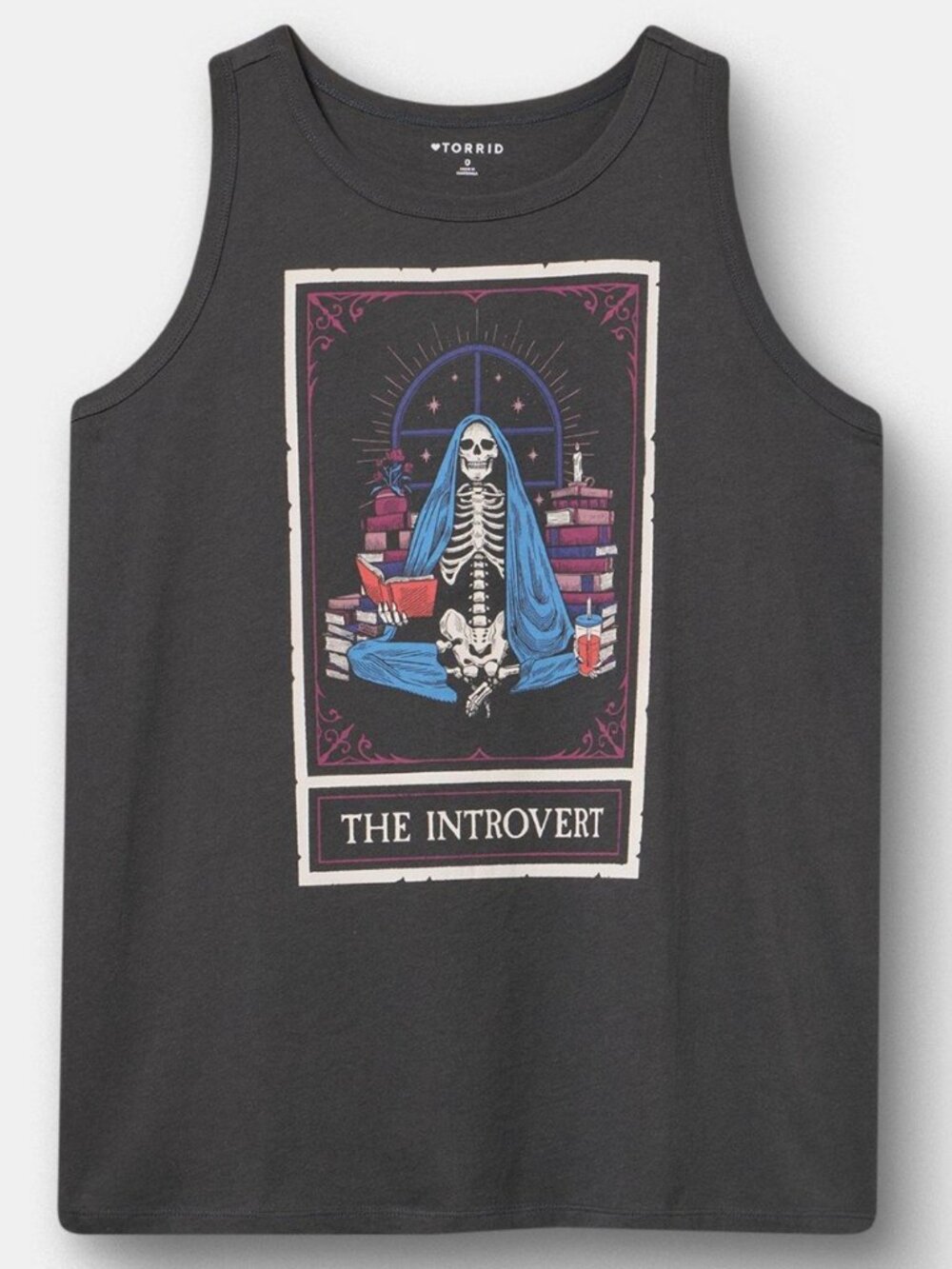NWT Torrid 2 2X Tarot Card The Introvert Reading Skeleton Goth Humor Funny